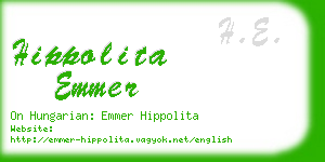 hippolita emmer business card